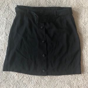 Lightweight black mini skirt
